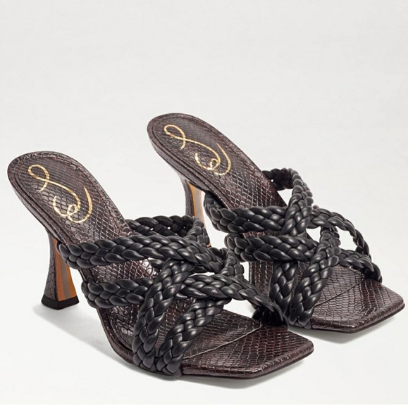 Majorie Sam Edelman Strappy Mule Leather Sandal - Picture 7 of 16